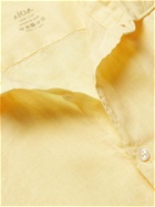 Altea - Bond Garment-Dyed Linen Shirt - Yellow