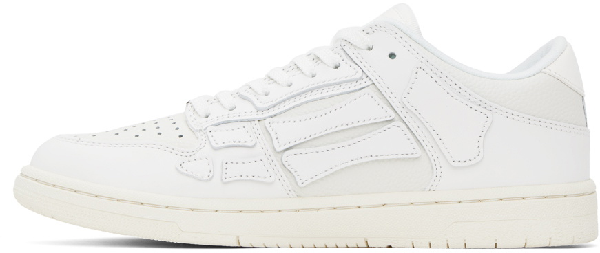 Amiri Skel Top Low – White Glitter & White Grained Leather