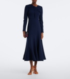 Roland Mouret Bow-detail wool crêpe cocktail dress