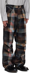 Andersson Bell Multicolor Burn-Out Check-Out Trousers