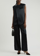 Day Birger ET Mikkelsen Enzo Tapered-leg Satin Trousers Black