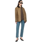 Burberry Beige Quilted Coated Cotton Barn Jacket