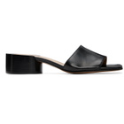 Maison Margiela Black Tabi Mule Heeled Sandals