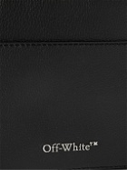Off-White - Binder Logo-Print Embossed Full-Grain Leather Messenger Bag
