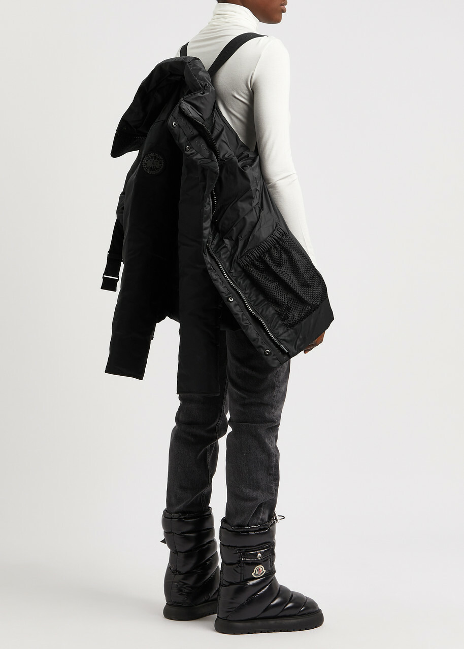 Canada Goose McKenna Belted Performance Satin Jacket Black
