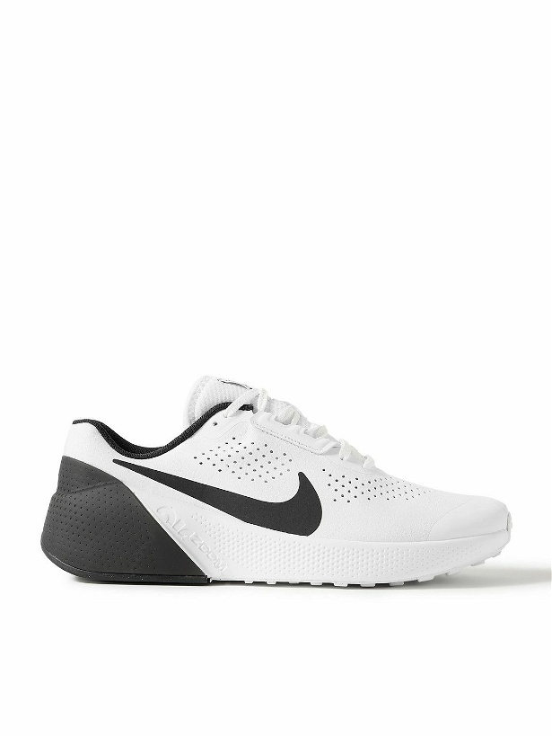 Photo: Nike Training - Nike Air Zoom TR 1 Rubber-Trimmed Suede Sneakers - White