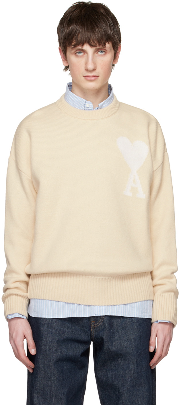 AMI Paris Off-White Ami de Cœur Sweater AMI