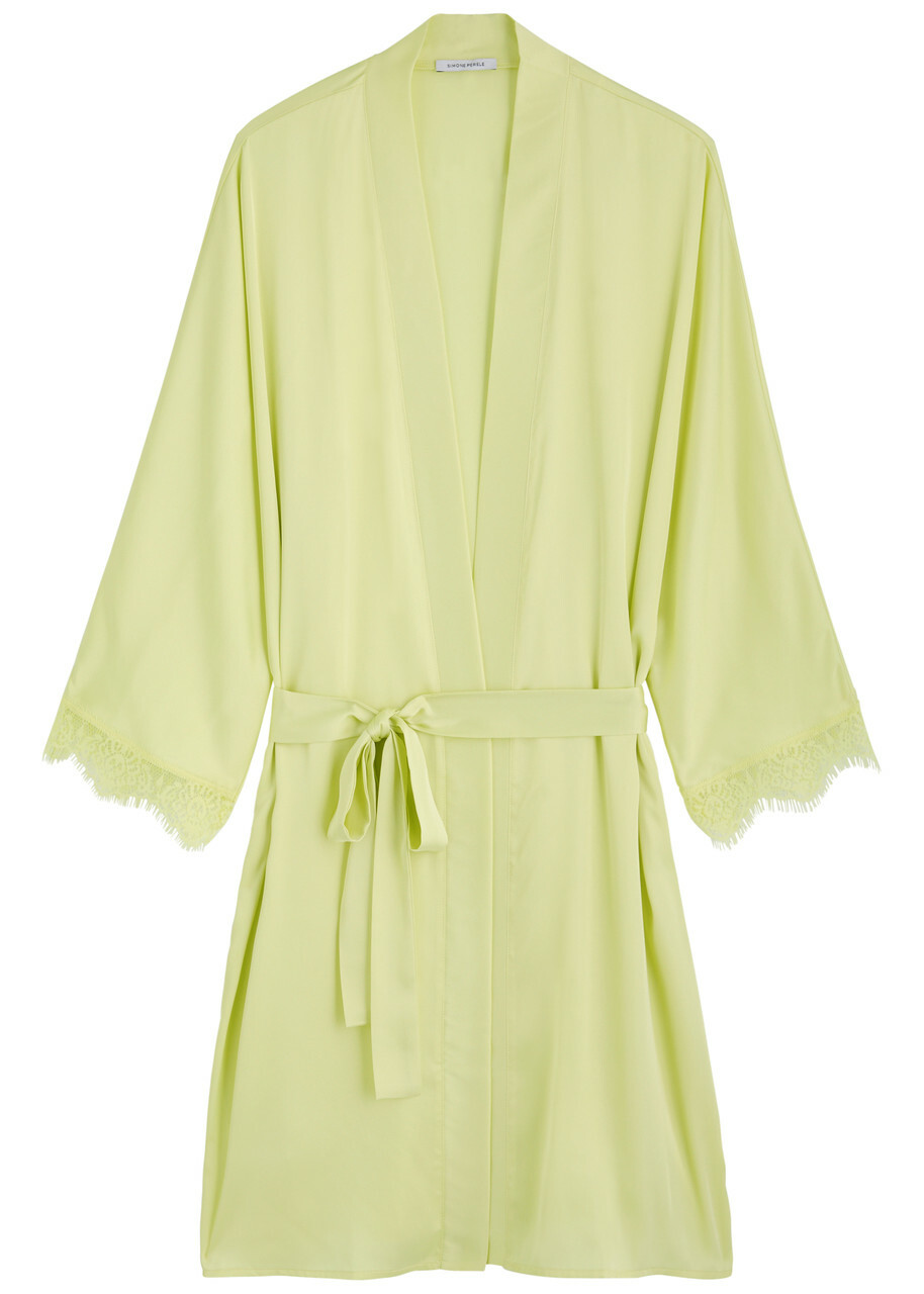 Simone PÉRÈLE Satin Secrets Satin Robe Yellow