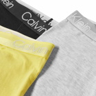 Calvin Klein Men's Cotton Stretch Trunk - 3 Pack in Grey/Mesquite Lime/Black