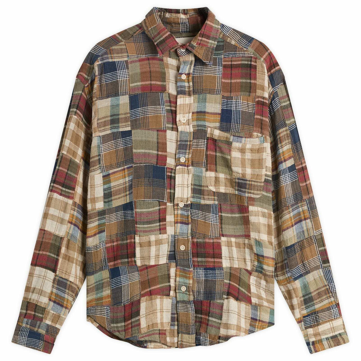 Café Mountain Men's Heritage Shirt in Madras Patchwork