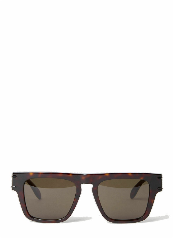 Photo: Alexander McQueen - Square Sunglasses in Brown
