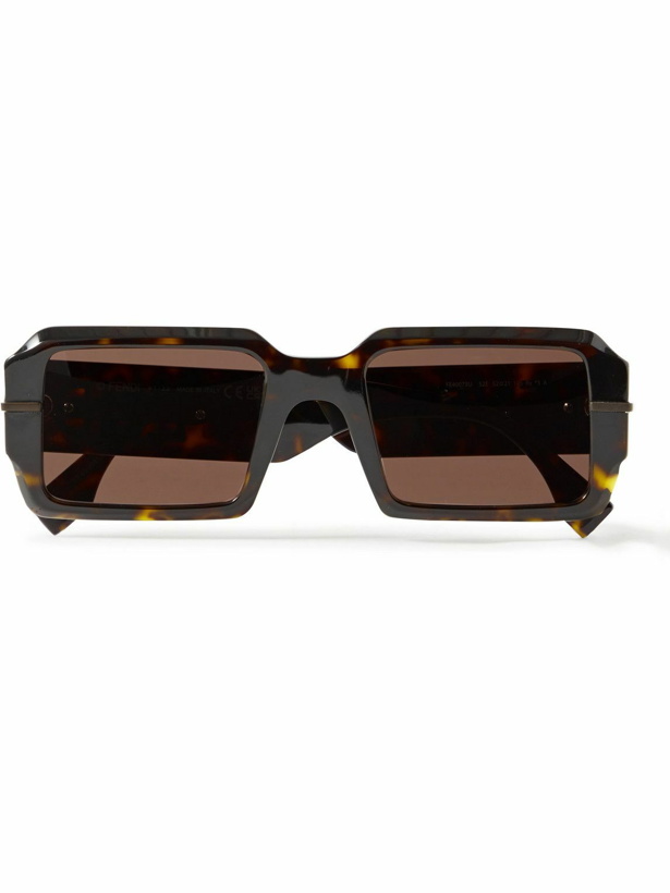 Photo: Fendi - Square-Frame Tortoiseshell Acetate Sunglasses