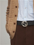 GUCCI - 4cm Gg Supreme Canvas & Leather Belt