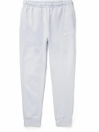 Nike - Sportswear Club Tapered Logo-Embroidered Cotton-Blend Jersey Sweatpants - Gray