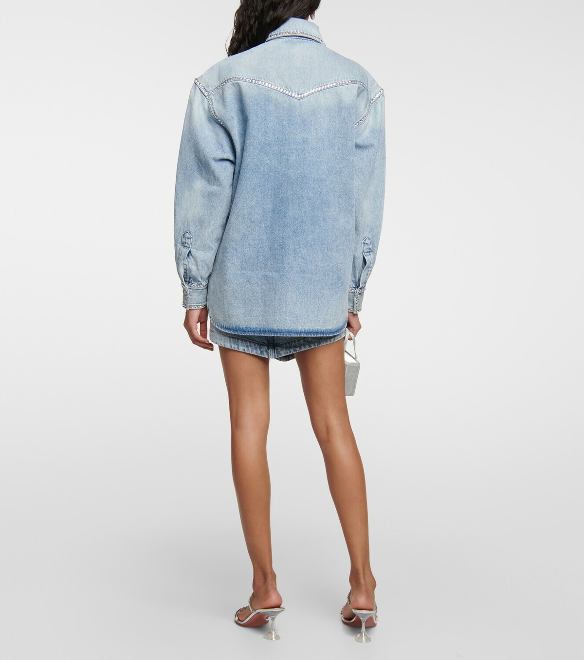 Alexandre Vauthier Embellished denim shirt