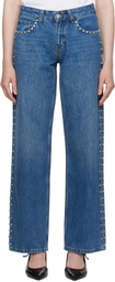 Sandy Liang Blue Updo Jeans