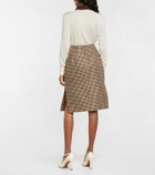 Emilia Wickstead Noah houndstooth pencil skirt
