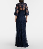 Elie Saab Embroidered lace and tulle gown
