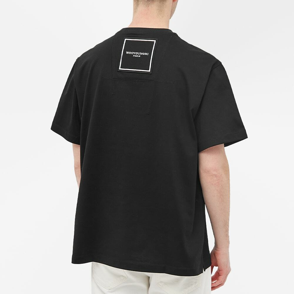 【WOOYOUNGMI】Paris Back Logo Short Sleeve T-shirt/送料込み Wooyoungmi Men's Basic Back Logo T-Shirt in Black Wooyoungmi