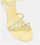 Rene Caovilla Margot Butterfly embellished satin sandals