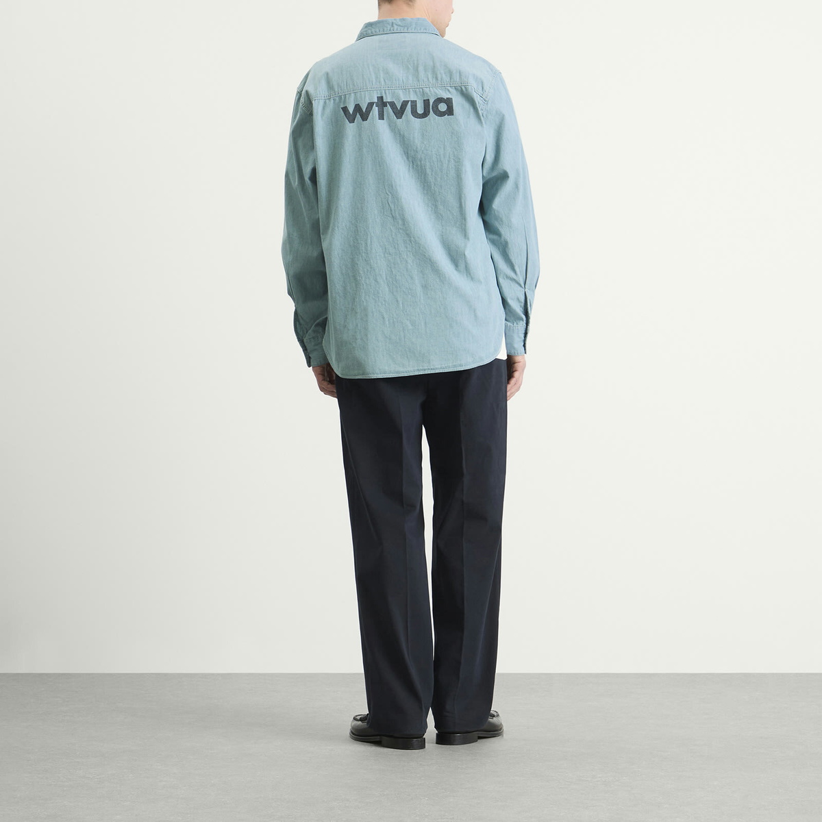 WTAPS Men's Cb Long Sleeve Shirt in Indigo