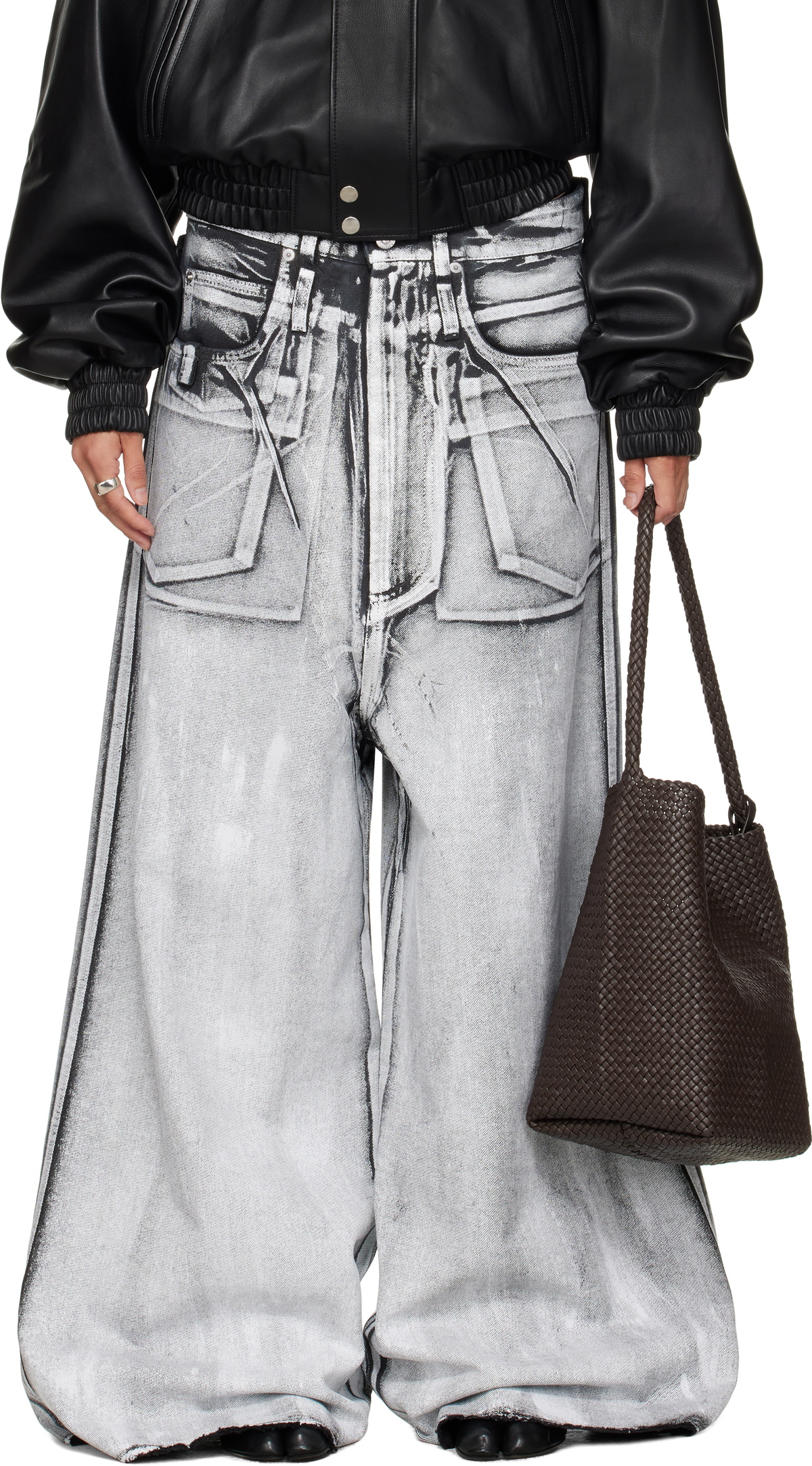 LU'U DAN Gray Radiation Dumpster Jeans