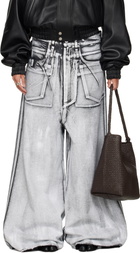 LU'U DAN Gray Radiation Dumpster Jeans