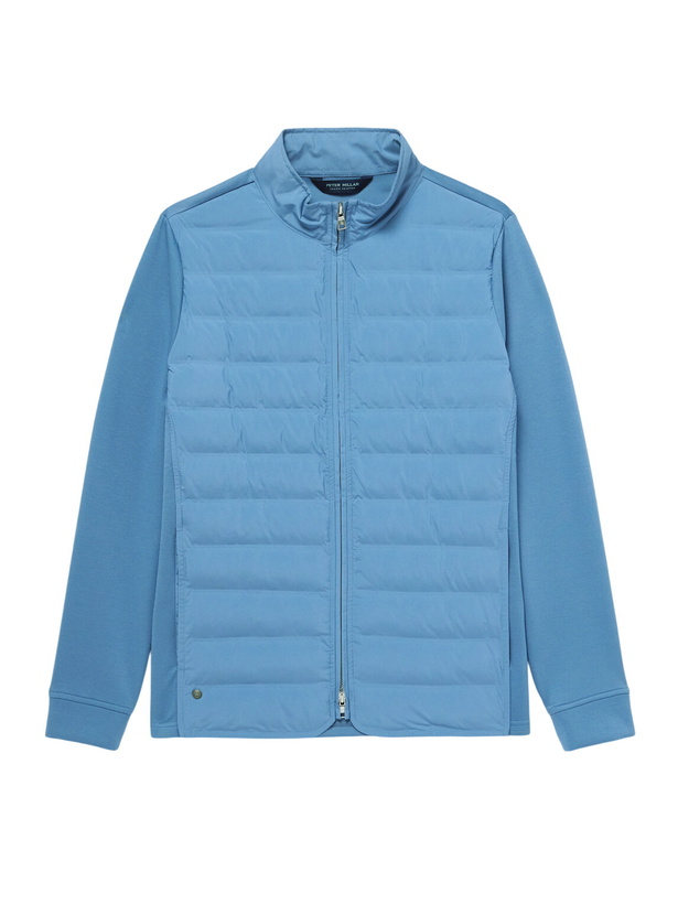 Photo: Peter Millar - Winsome Hybrid Quilted Shell and Piqué Jacket - Blue