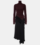 Victoria Beckham Tie-detail wool midi dress
