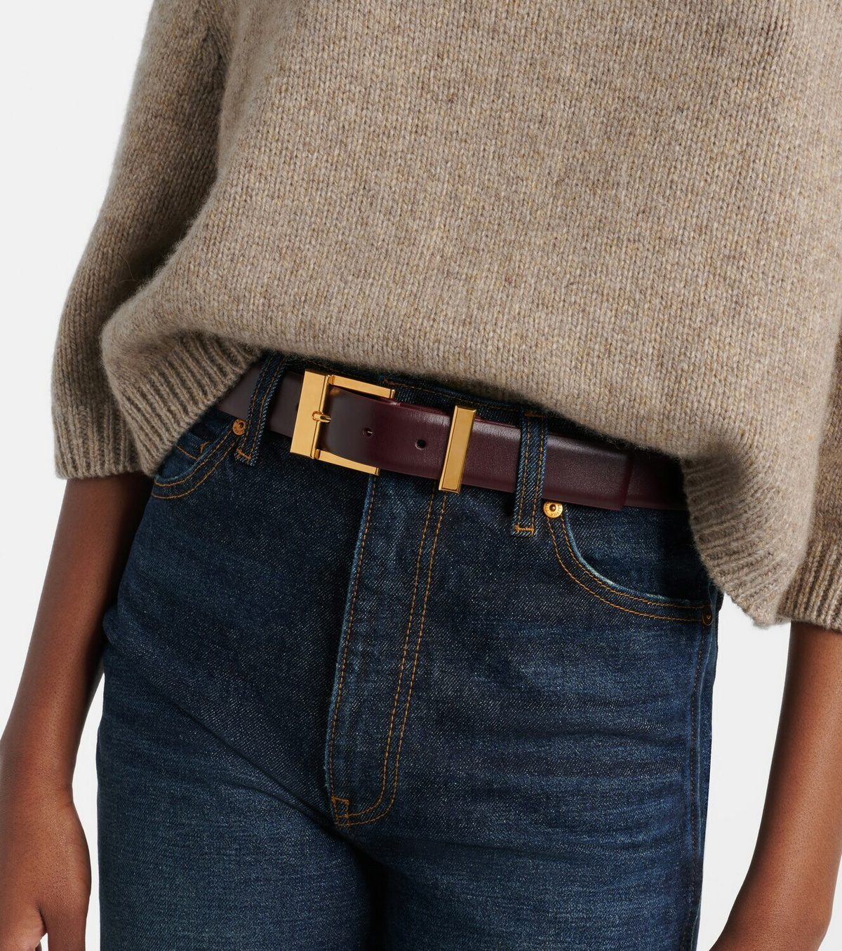 Khaite Manhattan leather belt