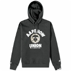 Men's AAPE x Union College Rainbow Camo Hoodie in Black