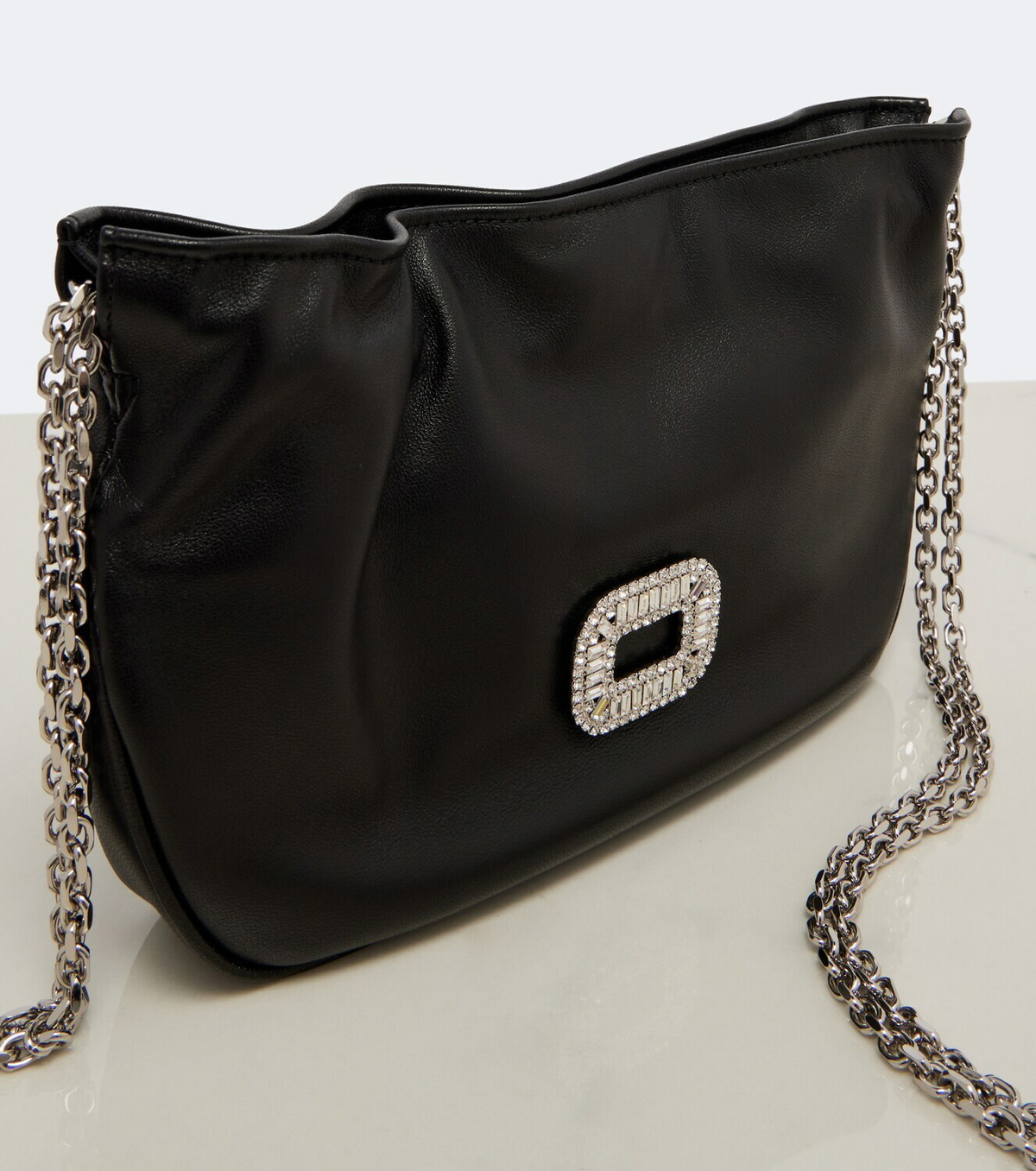 Roger Vivier Pilgrim Micro leather shoulder bag