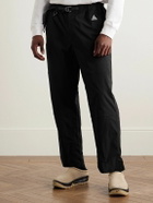 Nike - ACG Straight-Leg Belted Logo-Embroidered Shell Trousers - Black