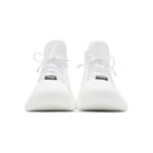 Fendi White Tech Knit High-Top Sneakers