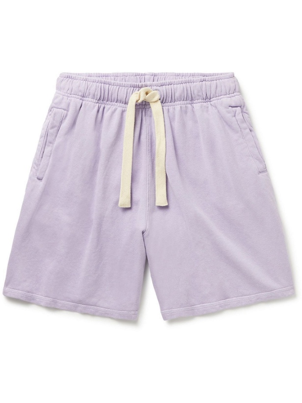 Photo: Jungmaven - Garment-Dyed Hemp and Organic Cotton-Blend Jersey Shorts - Purple