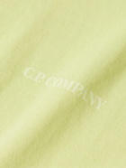 C.P. Company - Resist-Dyed Logo-Print Cotton-Jersey T-Shirt - Yellow