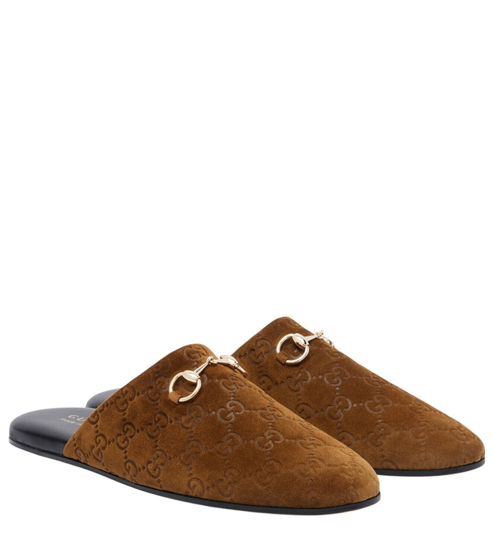 Photo: Gucci Annette suede slides