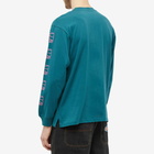 PACCBET Men's Long Sleeve Multi Logo T-Shirt in Green