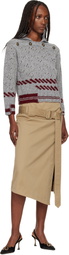 Meryll Rogge Gray Shetland Wool Shrunken Sailor Sweater