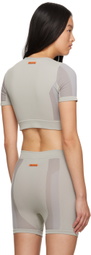 Heron Preston Gray 3D Ribbing Top