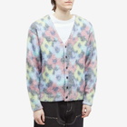 Awake NY Men's Mohair Floral Cardigan in BlckMlt