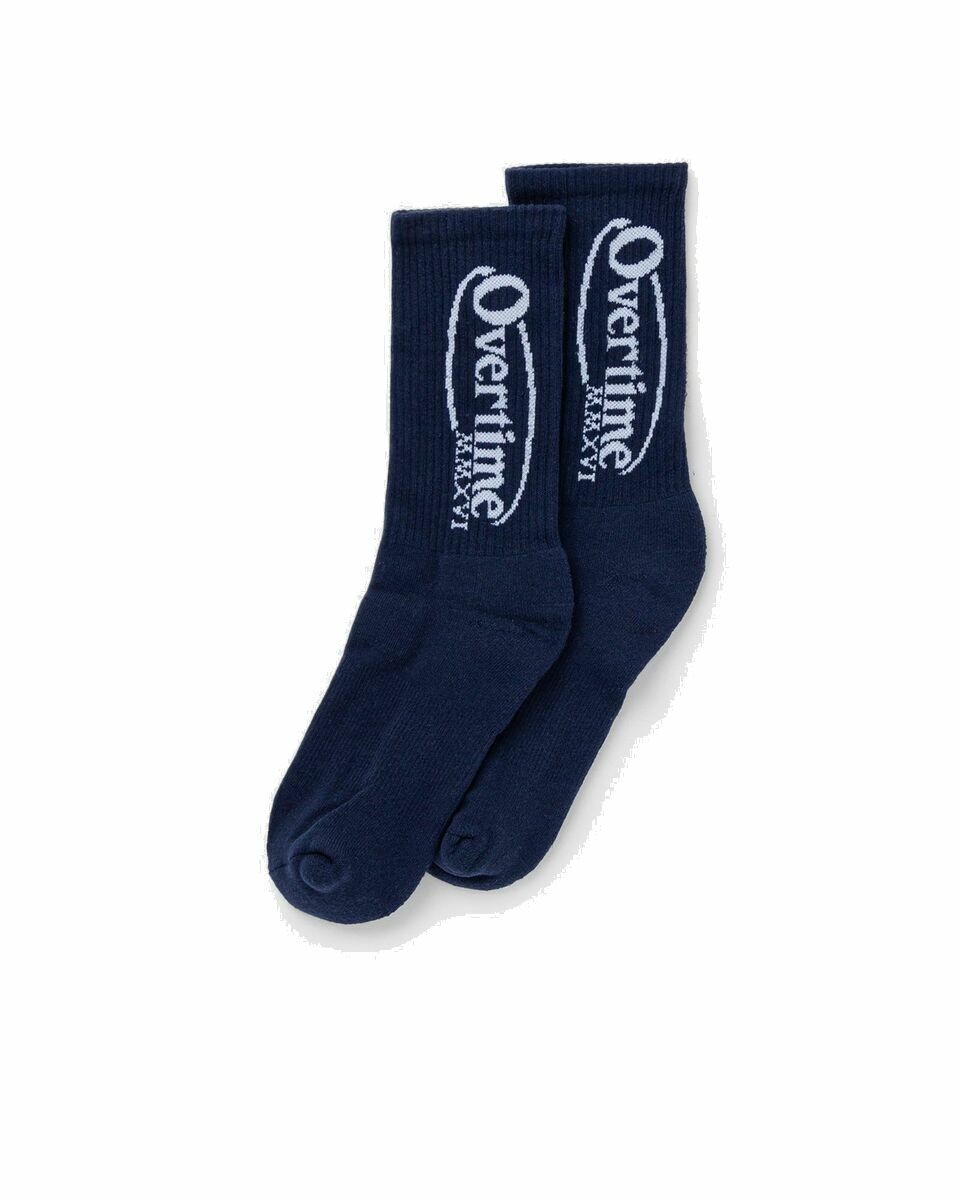 Photo: Overtime Courtside Socks Blue - Mens - Socks