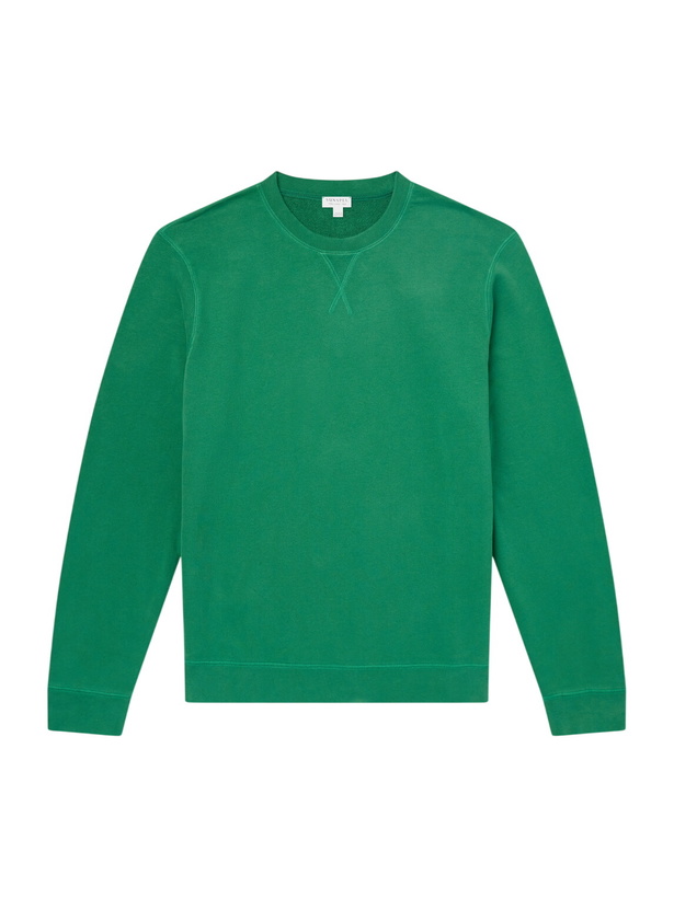 Photo: Sunspel - Cotton-Jersey Sweatshirt - Green
