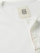 Hemen Biarritz - Harri Slim-Fit Organic Cotton-Jersey Henley Pyjama T-Shirt - White