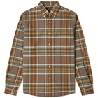 Beams Plus Button Down Shaggy Check Oxford Shirt