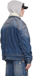 Juun.J Blue Padded Denim Jacket