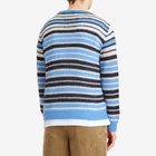 Marni Men's Stripe Mohair Crew Knit in Blue Lilac