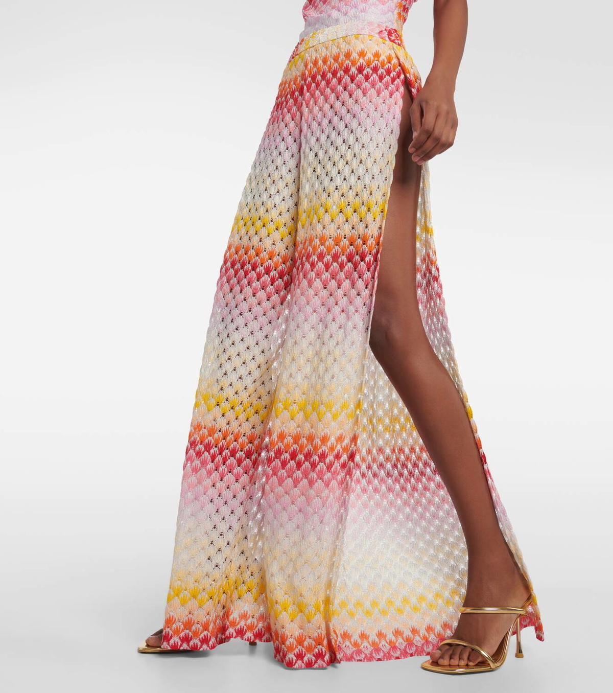Missoni Mare Printed pointelle palazzo pants