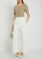 Studio Nicholson Twist Straight-leg Cotton Trousers Off White