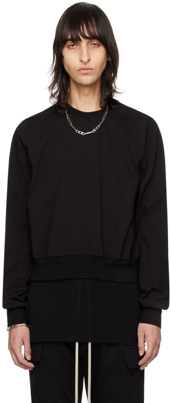 Photo: Rick Owens Black Cropped Sweatshirt